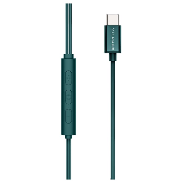 Smartix Immerse Link Designer Wired USB-C In-Ear Headset, Green