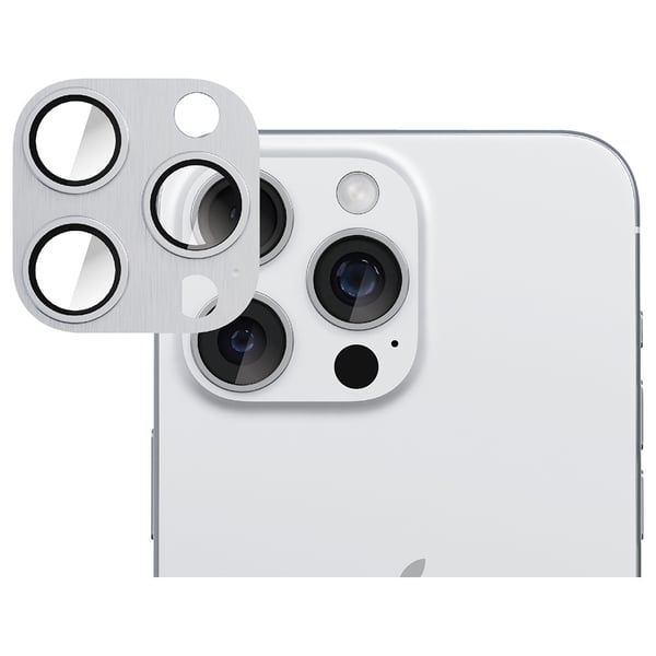 Smartix Lens Protector for iPhone 16 Pro/Pro Max White Titanium