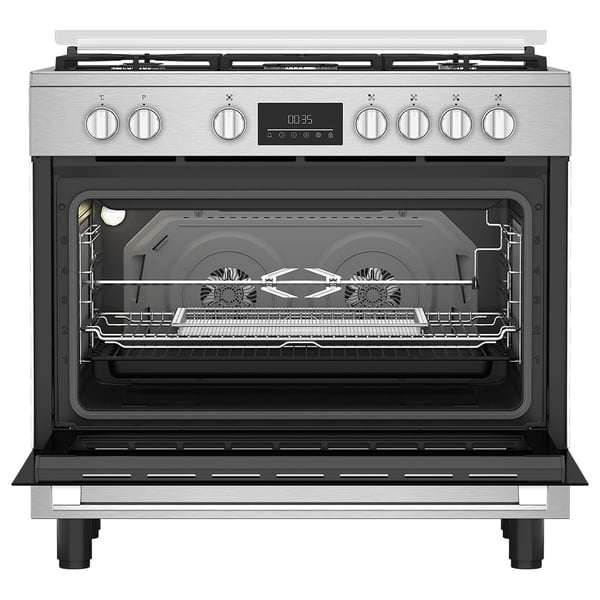 Beko Gas Cooker, 90 CM, 1 Year Warranty, Inox, BGTW 11227 EXA