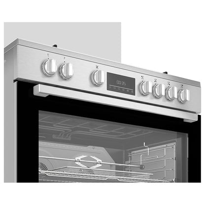 Beko Gas Cooker, 90 CM, 1 Year Warranty, Inox, BGTW 11227 EXA