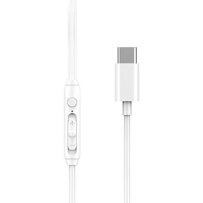 WiWU Wired USB Type-C Earbuds, EB314, White