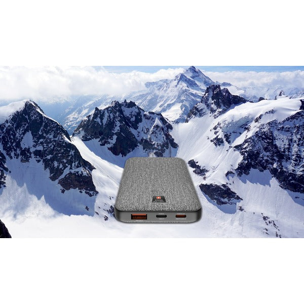 Swiss Military 10000mAh Power Bank 20W Fast Charging – Gray