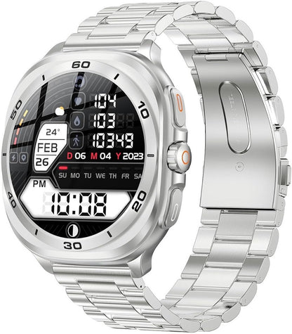 Swiss Military DOM7 Smartwatch – Silver Metal Strap