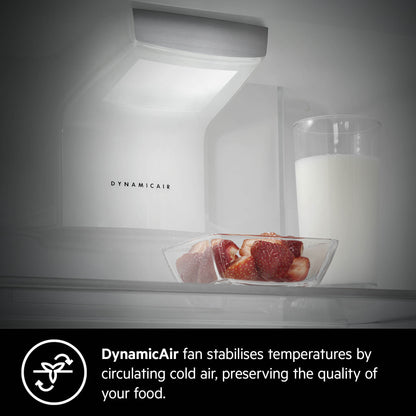 AEG Built-in Refrigerator 240 Litre, No-Frost, inverter Compressor, Tempered glass, Digital Control, White, SCE81816TC