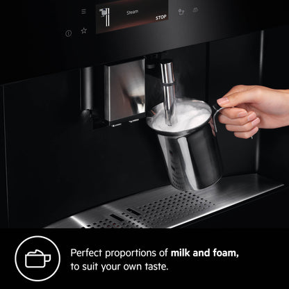 AEG Built-in Coffee Machine 60cm, pre-heating function, Multicup setting, 2.5 litre tank, Black, KKK884500M
