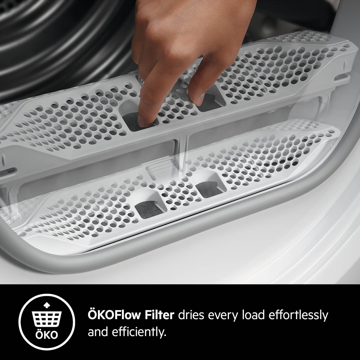 AEG Standalone Front Load Dryer 8 kg, Free standing, Prosense technology, Easy-Iron, Eco dry, White, T7DBE831