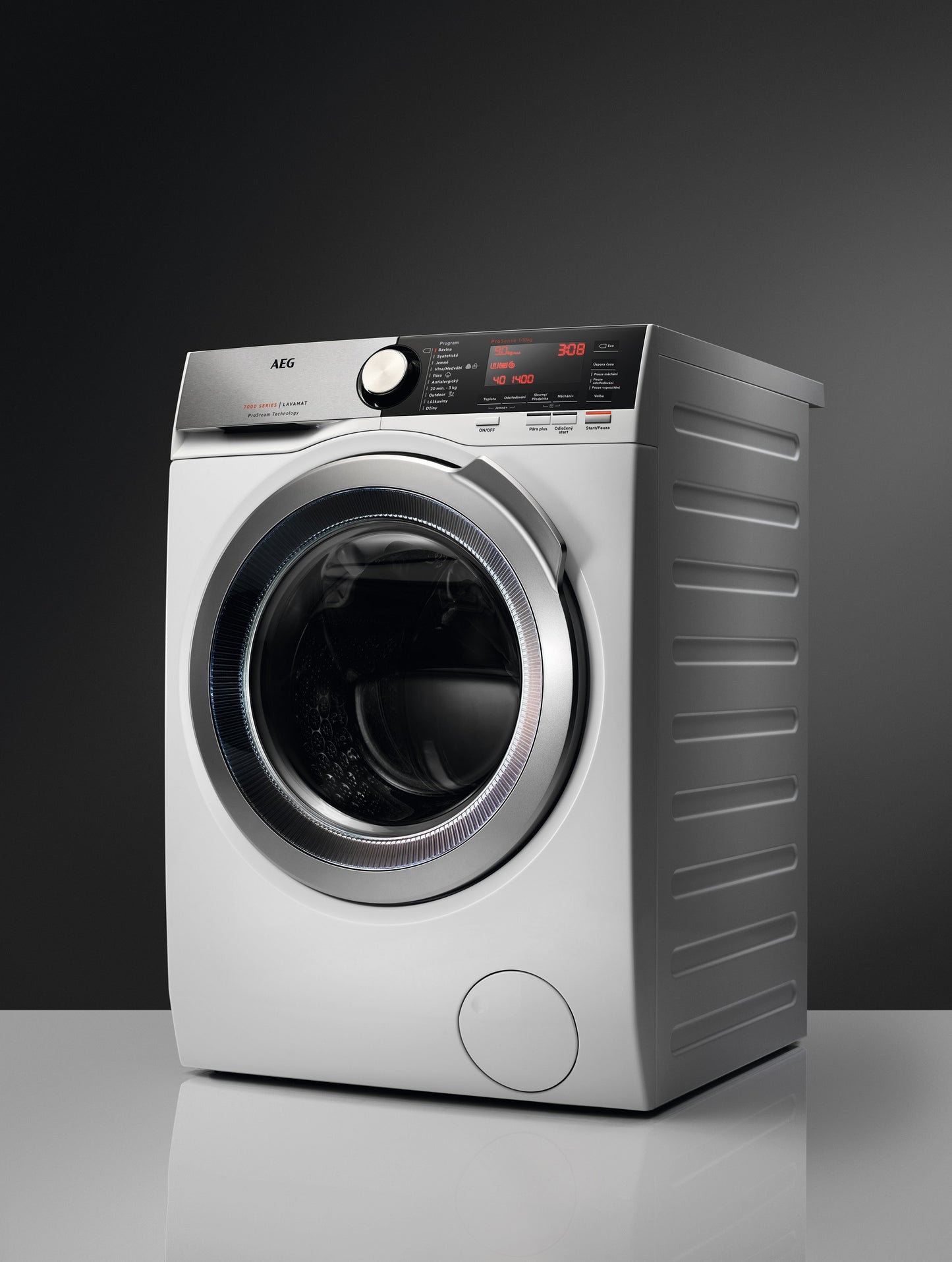 AEG Standalone Frontload Washer 10 kg, Free standing, Prosense technology, Pro Steam, Eco Wash, White, LFE7C1412B
