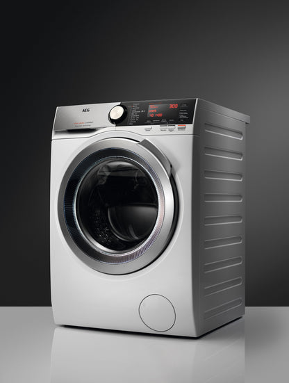 AEG Standalone Frontload Washer 10 kg, Free standing, Prosense technology, Pro Steam, Eco Wash, White, LFE7C1412B