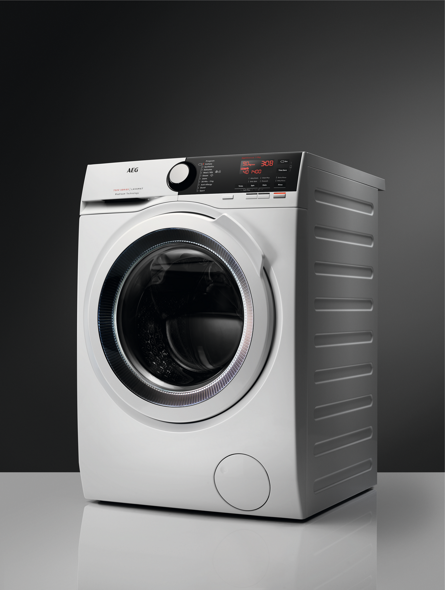 AEG Standalone Frontload Washer 8 Kg, Free standing, Prosense technology, Pro Steam, Eco Wash, White, LFX7G7224FB