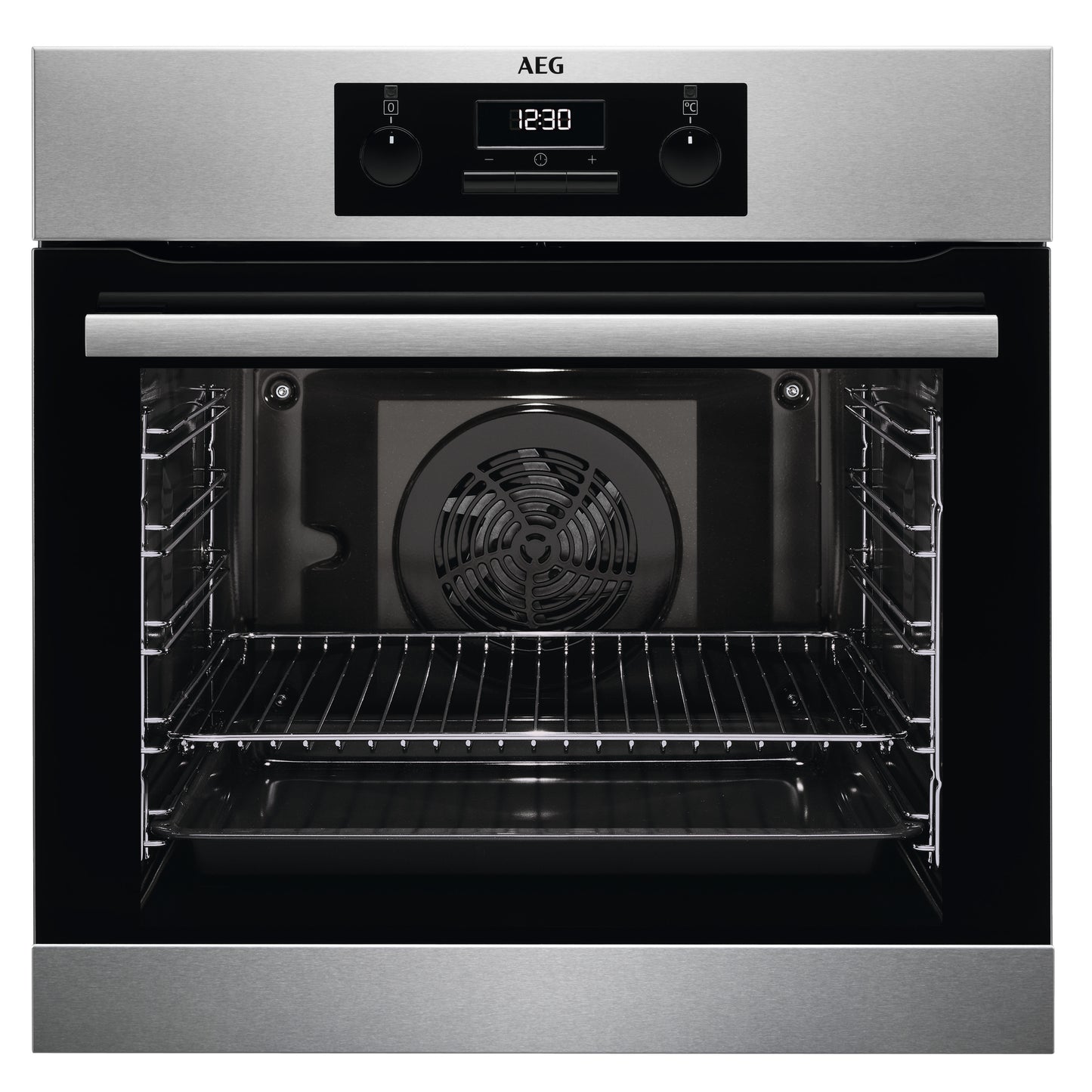 AEG Built-in Electric Oven 60cm, Thermic Air system, Cool-touch, Unisight, Black, BEB331010M
