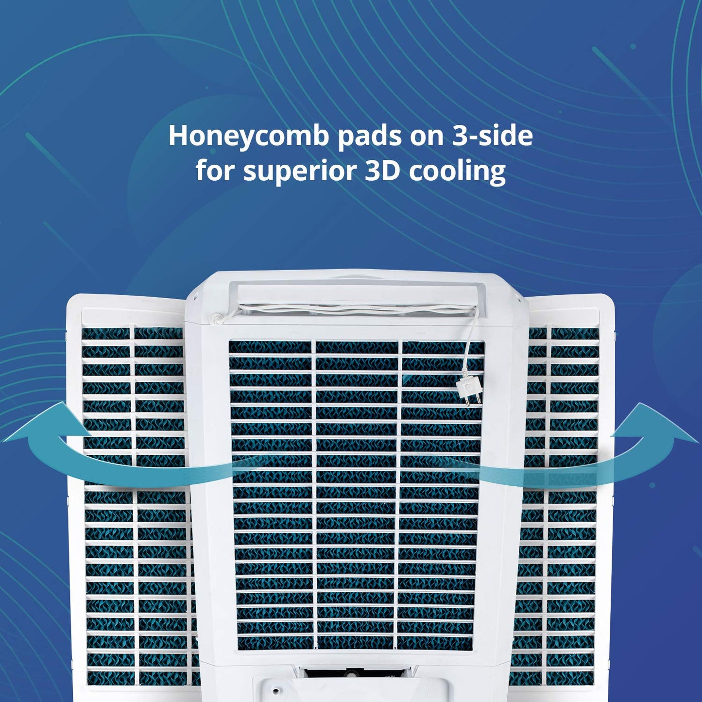 Symphony Air Cooler, Easy-fill, 3D Cooling, Manual control, Dura-Pump technology, Cool Flow, low Energy consumption, i-pure technology, White, STORM 70XL