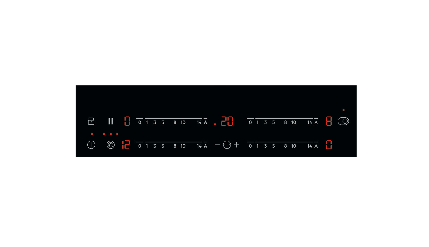 AEG Built-in Electric Hob 60cm, Xl cooking zones, Oko timer, Touch controls, Black, HK654070XB