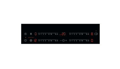 AEG Built-in Electric Hob 60cm, Xl cooking zones, Oko timer, Touch controls, Black, HK654070XB