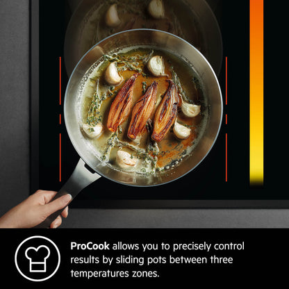 AEG Built-in Electric Ceramic Hobs 60cm, Flexibridge, Procook, Touch controls, Black, HK654071XB