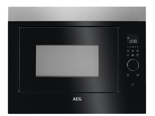 AEG Built-in Microwave 60cm, 26L, With Grill, Fully Integrated, Black, MBE2658DEM