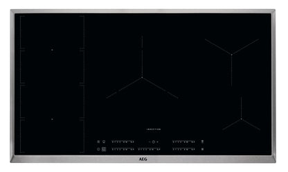 AEG Built-in Induction Hob 90cm, Maxi Sense Hob2Hood, Flexibridge, Multitasking Timer, Black, IKE95474XB