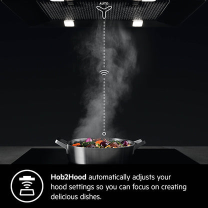 AEG Built-in Induction Hob 90cm, Maxi Sense Hob2Hood, Flexibridge, Multitasking Timer, Black, IKE95474XB