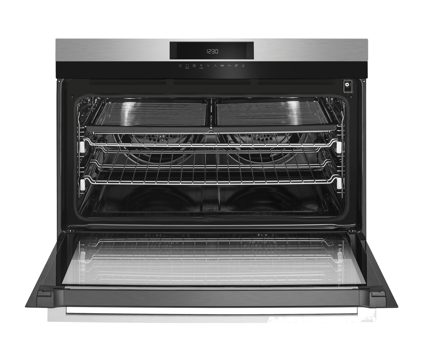AEG Built-in Electric Oven 90cm, Multilevel-cooking, Steambake, Surroundcook, Black, BEK722910M