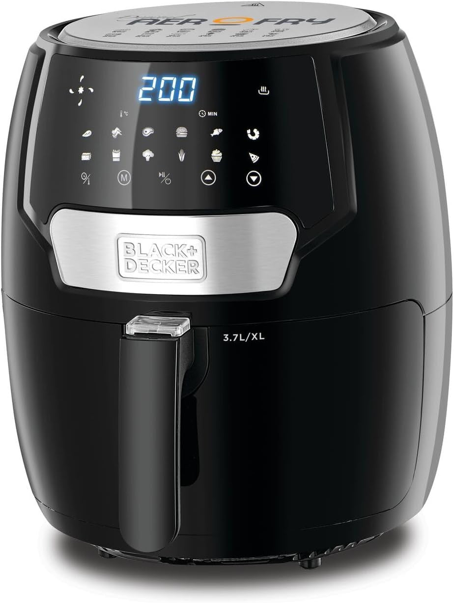 Black + Decker 13-in-1 Air Fryer , Digital Aero Fry, 1500 Watt, 60 Mins Timer, From 80 to 200 Degree Celsius, Black, AF4037-B5
