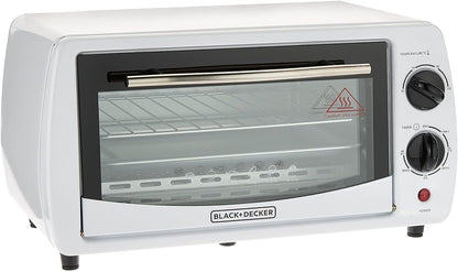 Black + Decker Electric Oven, 9L, 800W, 90-230° Temp Setting, Double Grill With Convection, Double Glass Door For Safety, White, TRO9DG-B5