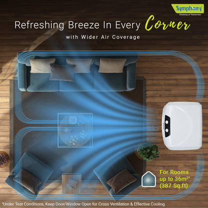 Symphony Desert Air Cooler, 95L, White, SIESTA 95XL 