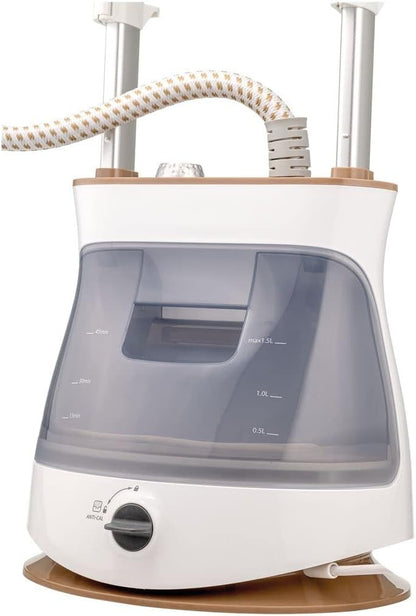 Black + Decker Twin Pole Garment Steamer, 2400W, White, GST2400-B5