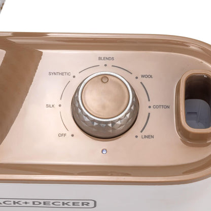 Black + Decker Twin Pole Garment Steamer, 2400W, White, GST2400-B5