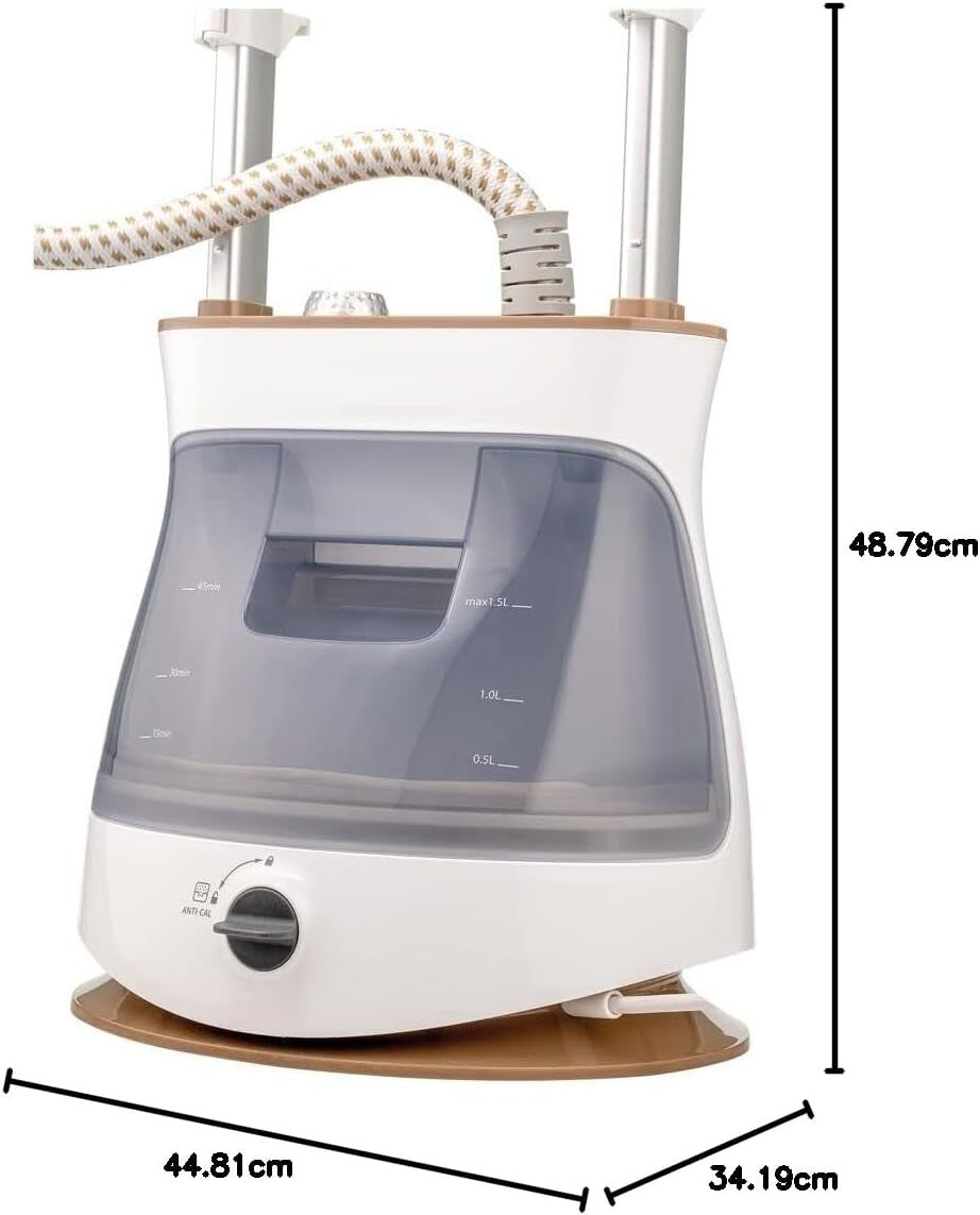 Black + Decker Twin Pole Garment Steamer, 2400W, White, GST2400-B5
