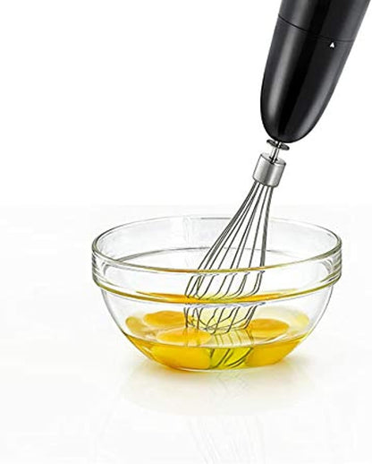 Black + Decker Hand Blender, 600ml Chopping Bowl, 2 Speeds, 3-in-1 Functionality for Blending, Chopping and Whisking, Black, HB600-B5