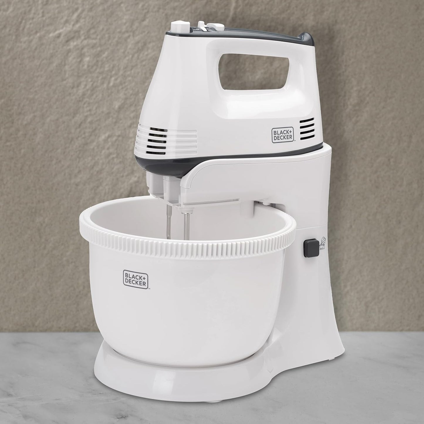 Black + Decker Stand Mixer, 300W, 5 speed, White, M700-B5