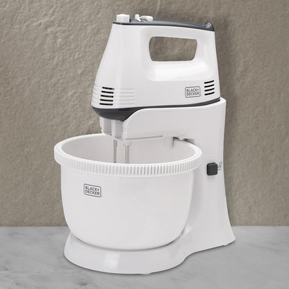 Black + Decker Stand Mixer, 300W, 5 speed, White, M700-B5