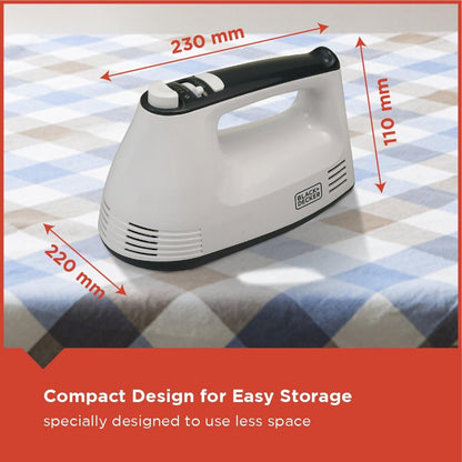 Black + Decker Hand Mixer, 300w, White, M350-B5