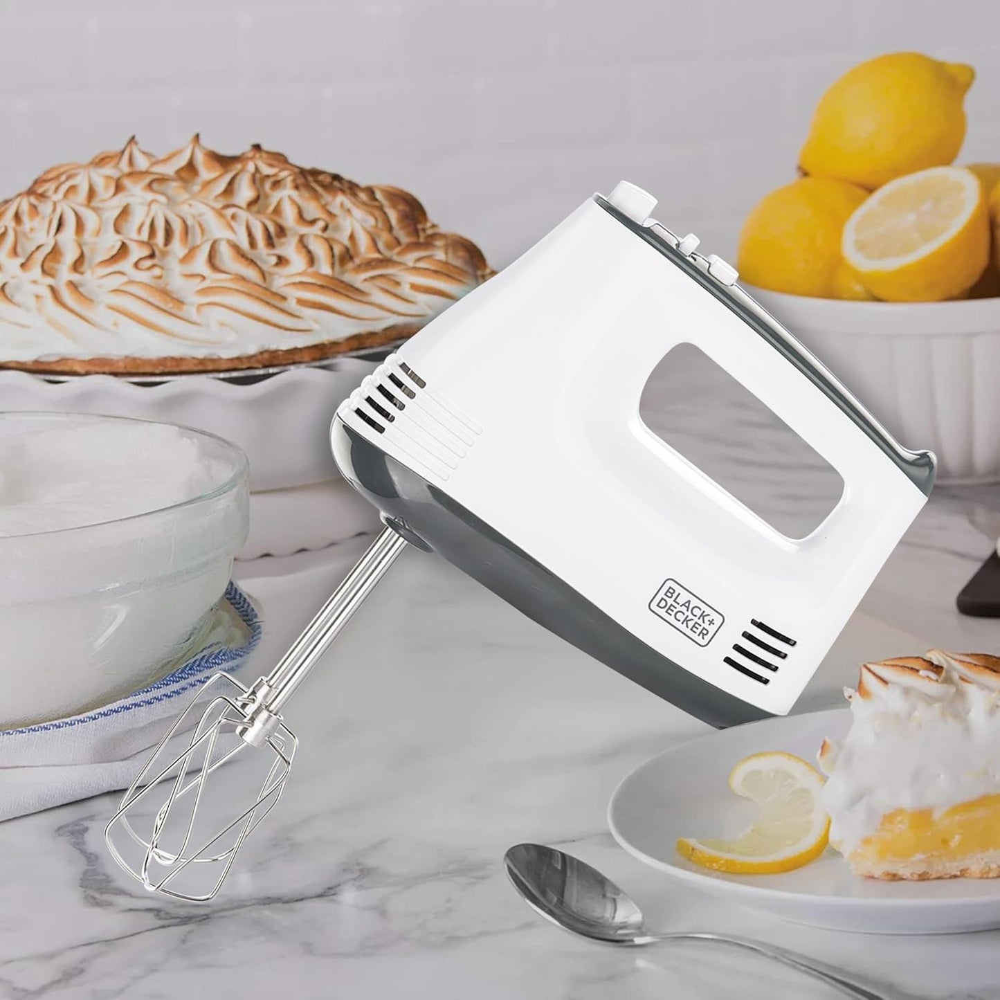 Black + Decker Hand Mixer, 300w, White, M350-B5