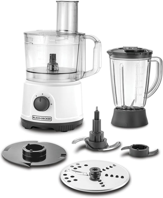 Black + Decker Food Processor, 800W, 24 function, White, FX822-B5