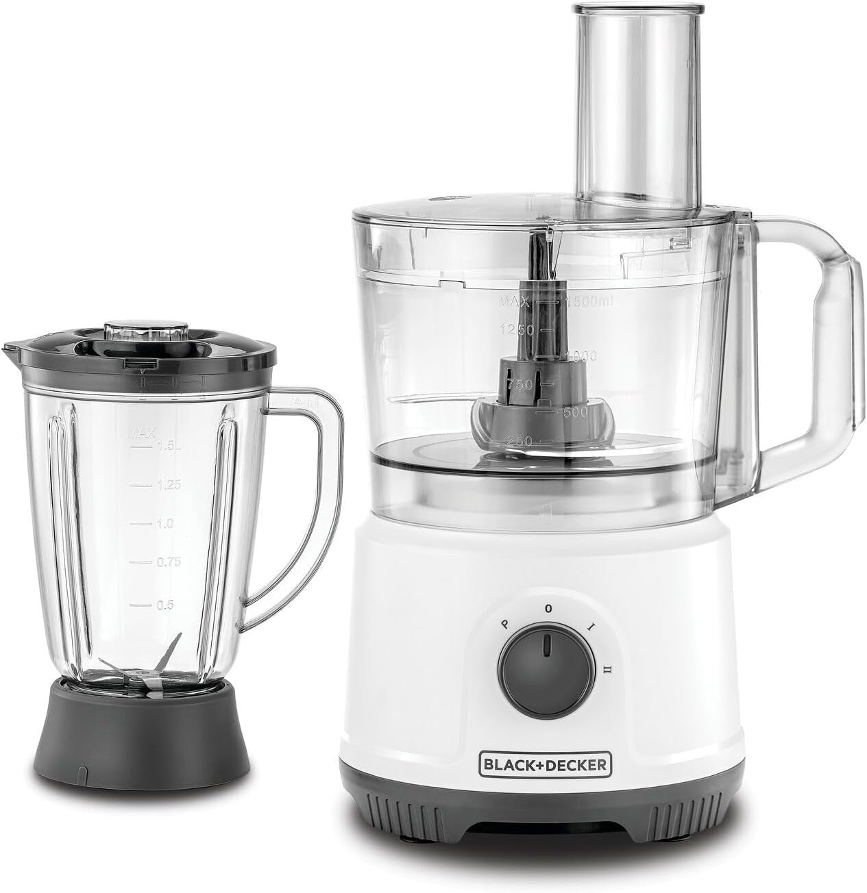 Black + Decker Food Processor, 800W, 24 function, White, FX822-B5