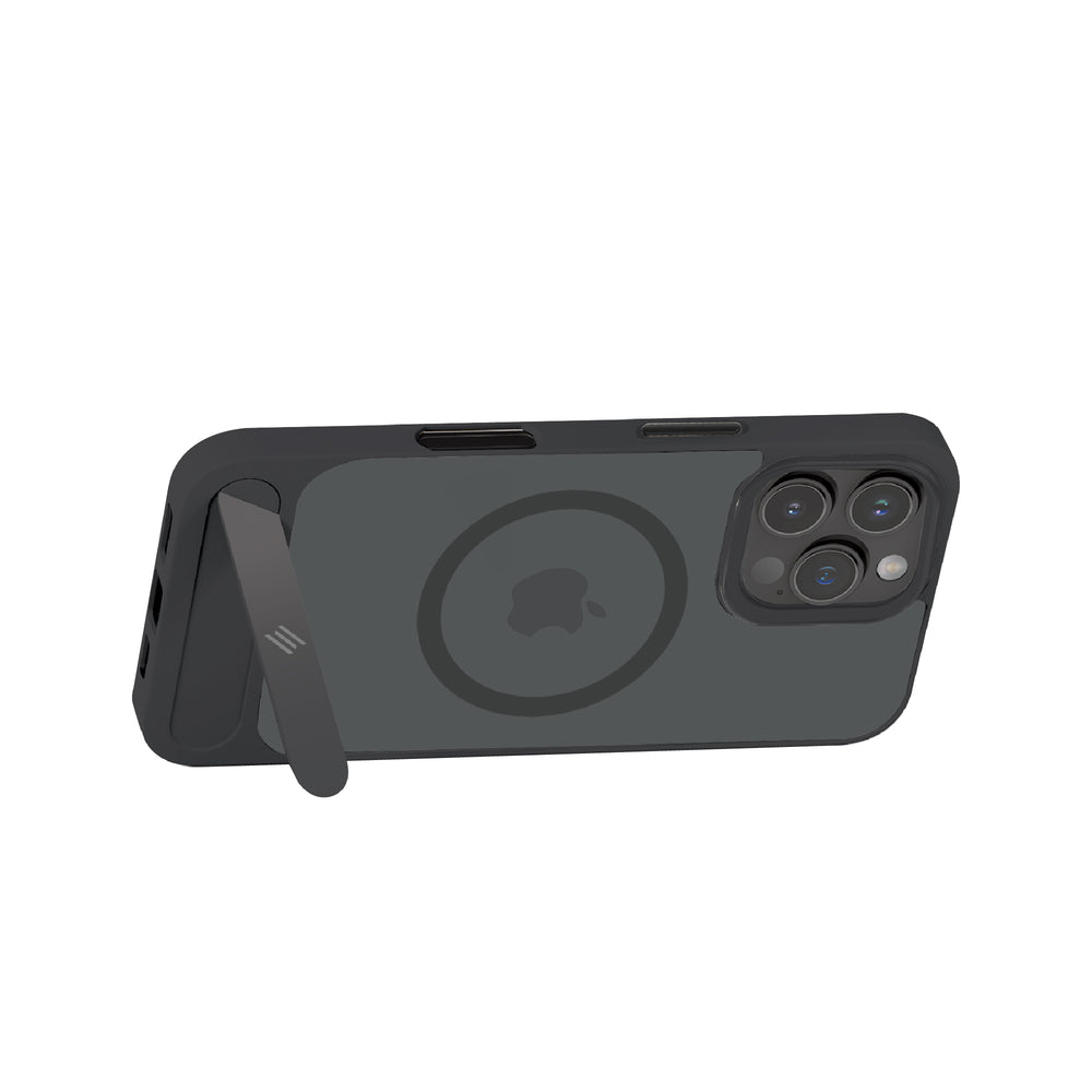 Smartix Premium Designer Stand Case for iPhone 16 Pro, Black