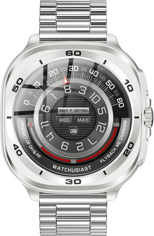 Swiss Military DOM7 Smartwatch – Silver Metal Strap
