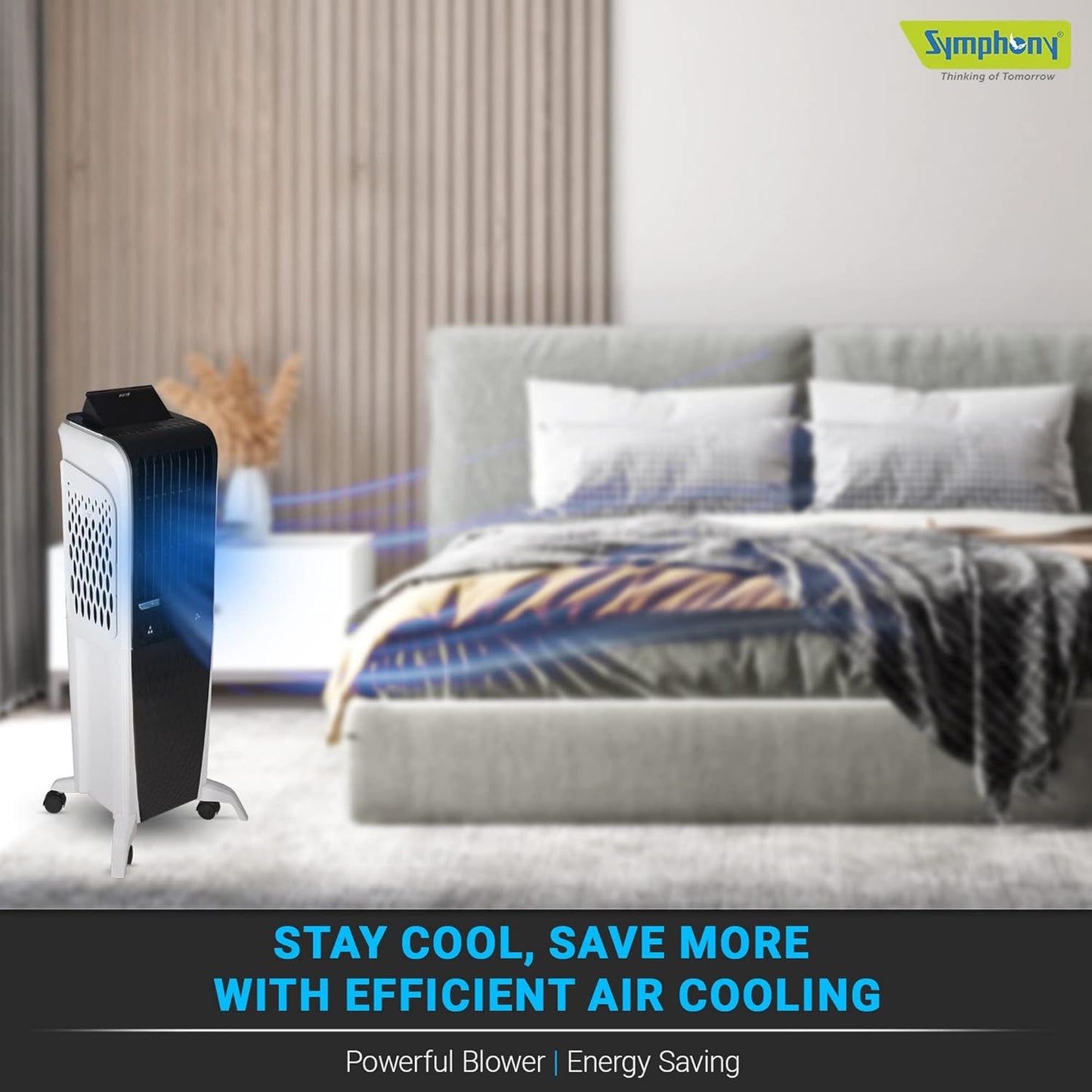 Symphony Air Cooler, Easy-fill, 3D Cooling, Digital control, Dura-Pump technology, Cool Flow, low Energy consumption, i-pure technology, Black, Diet 3D 40i