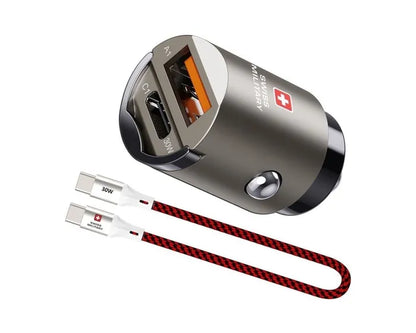 Swiss Military 30W Fast Car Charger with USB-C & USB-A