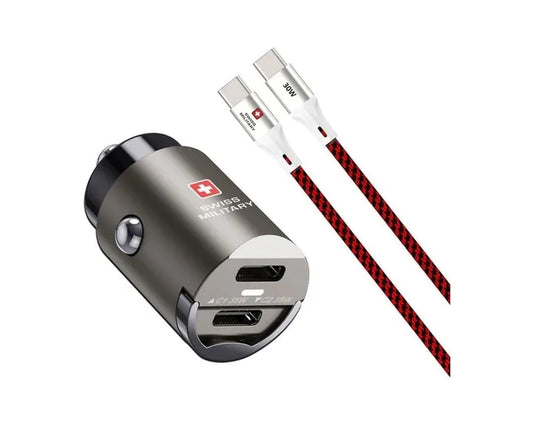 Swiss Military 35W USB-C Car Charger with Charging Cable