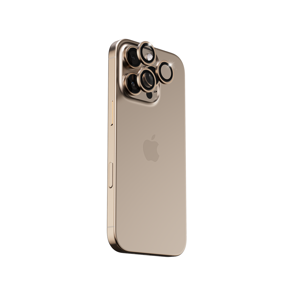 Blupebble Graphene Camera Lens Protector iPhone 16Pro/16Pro Max, Natural Titanium