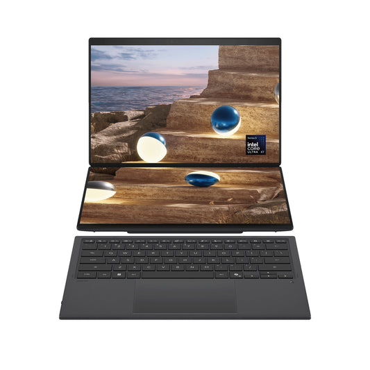 Asus ZenBook Duo/Intel Core Ultra 7-355/32GB LPDDR5 RAM/1TB SSD/Intel Arc Graphics/Dual 14'' OLED 3K (2880*1800) DCI-P3:100% 144 Hz Touch Displays/Windows 11 - Moher Gray