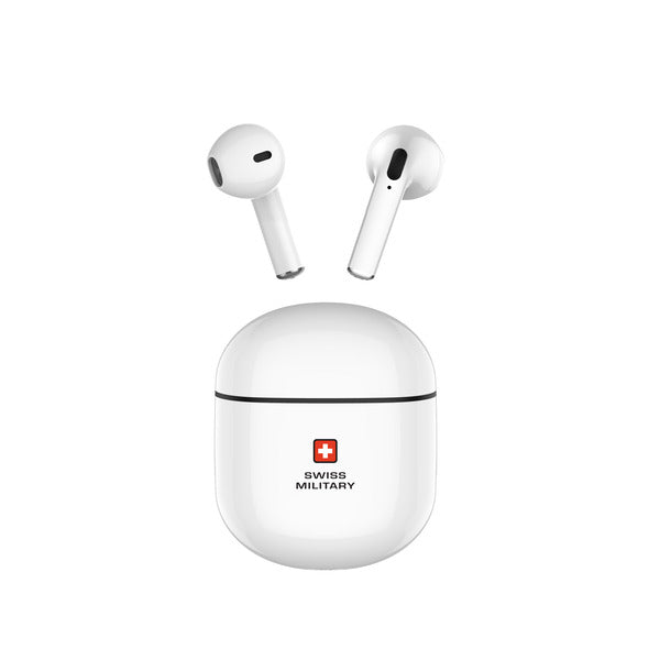 Swiss Military Victor 5 True Wireless Bluetooth Earbuds – White