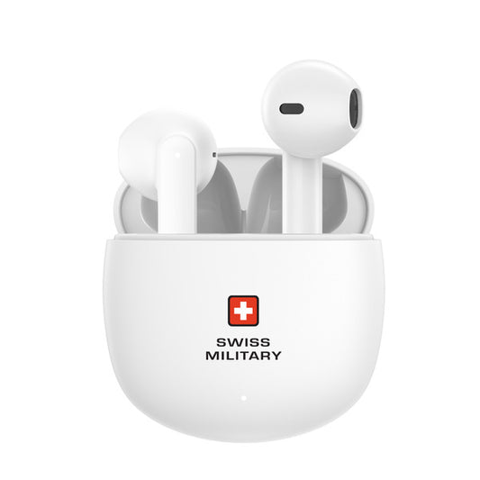 Swiss Military Victor 6 True Wireless Bluetooth Earbuds – White