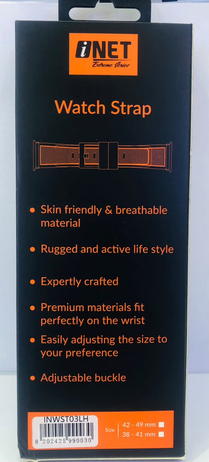 iNet Watch Strap Black with Silver Buckle 38/40/41mm INWST02SQ