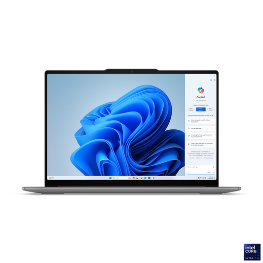 Lenovo Yoga Slim 7 15ILL9 Gen 9 Aura Edition, Intel Core Ultra 7, 32GB RAM, 1 TB SSD, Integrated Intel Arc Graphics, 15.3" 2.8K WQXGA+ (2880x1800) Touch Display, Copilot+ PC,  Windows 11 Home, Luna Grey, 83HM000XAX