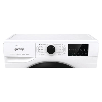 Gorenje Smart Front Load Washing Machine, 8KG, Wi-Fi, 1200 RPM, White, WPNEI82A1SWIFI