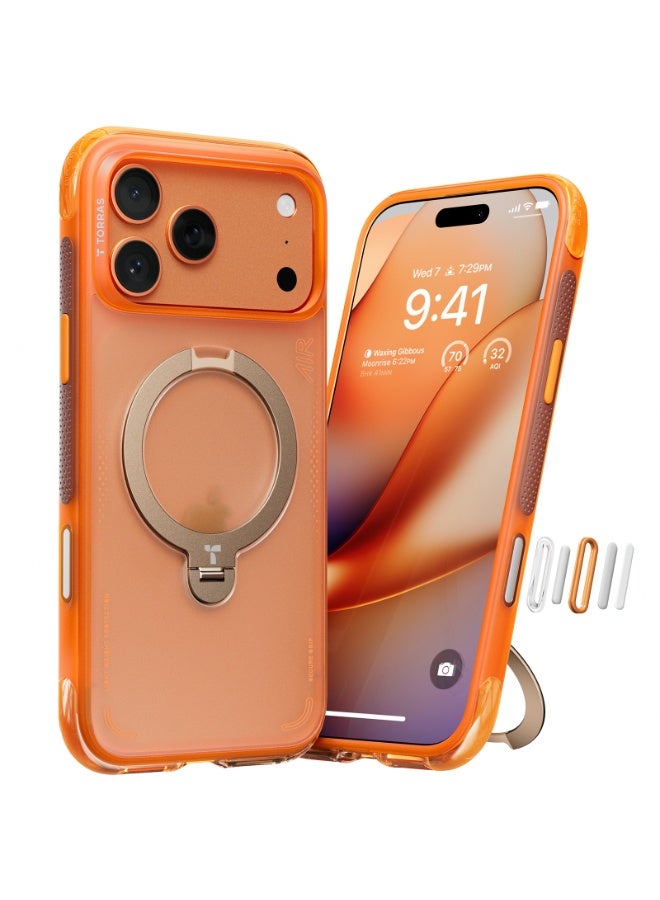 Torras Ostand Q3 Air iPhone 17 Pro Case Horizon Orange - Stand