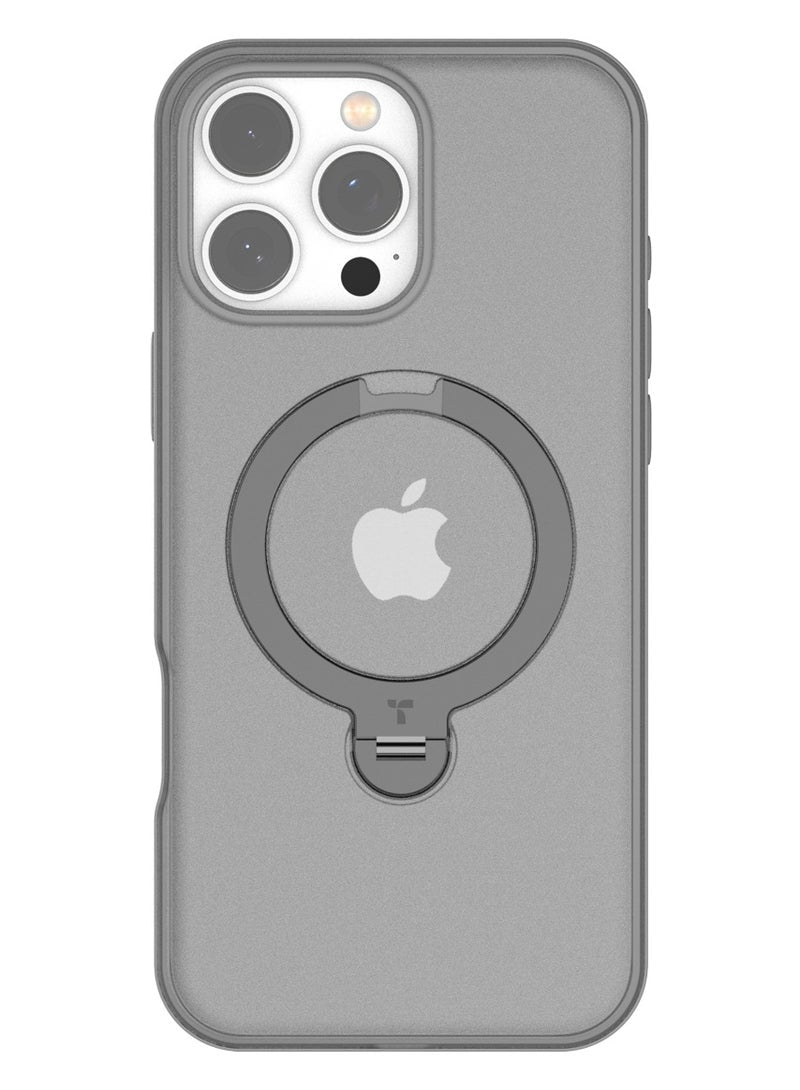 TORRAS Ostand Spin Case for iPhone 16 Pro Max - Titanium Grey