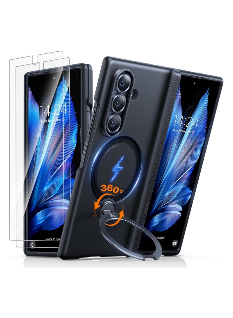 TORRAS Ostand Spin Case for Samsung Galaxy Z Fold 7 - Black